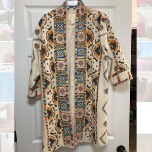 Anthro beaded coat